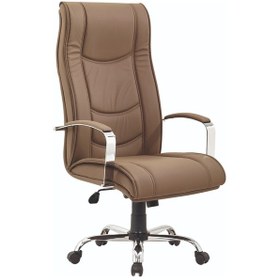 Resim My21 Yönetici Makam - Ofis Müdür - Büro - Çalışma Koltuğu Kahve Renk Krom Ayaklı Kahverengi 