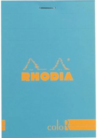Resim Rhodia Basic Çizgili Bloknot Turquoise Kapak 90g 70 Yaprak A4 