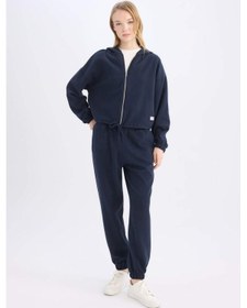 Resim Defacto Coool Beli Paçası Lastikli Basic Düz Jogger Eşofman Altı E1478AX24WNNV241 Lacivert 