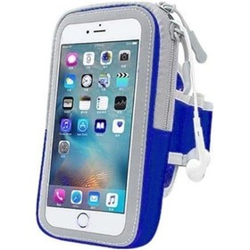Resim Motolider Telefon Tutucu Kol Bağlantılı 4.5" - 5.5" Mavi 