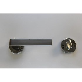 Resim Kapı Kolu Mercan Rozetli Nikel Saten Wc 