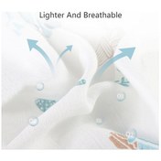 Resim Yumuşak Pamuk Nefes Muslin Kundak Bebek Battaniyesi Bambu Dokulu Ada 51.2x43.3 Cm Beyaz 