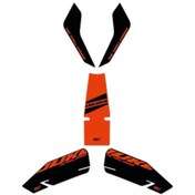 Resim GP Kompozit KTM Duke 250 2024 Uyumlu Tank Pad Seti Turuncu 