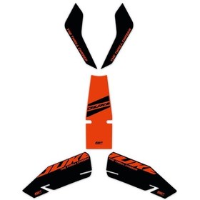 Resim GP Kompozit KTM Duke 250 2024 Uyumlu Tank Pad Seti Turuncu 
