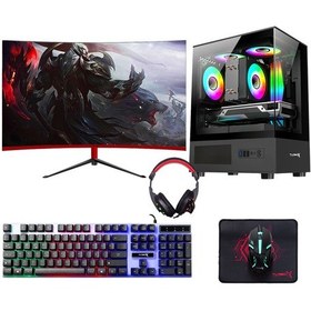 Resim Turbox TX6088 i7-6700 16 GB 512 GB SSD RTX3050 23.6" Free Dos Oem Paket Masaüstü Oyuncu Bilgisayarı 
