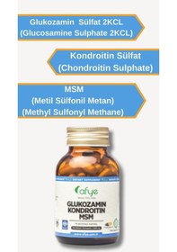 Resim Afye Glukozamin Kondroitin Msm 90 Kapsül 1000 MG 