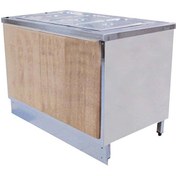 Resim Öztiryakiler Ahşap Kaplamalı Sıcak Servis Bankosu Sıcaklık Dolaplı 150x70 CM 