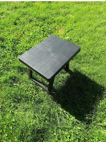 Resim Evko Mobilya Kamp Masası, Katlanır Plastik Masa, Piknik Masası, Bahçe Balkon Kamp Piknik Masası, Portatif Sehpa Antrasit 