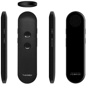 Resim 2025 İki Yönlü Kolay Çeviri Akıllı Sesli Dil Tercümanı Bluetooth 40 Dil Anında Black 
