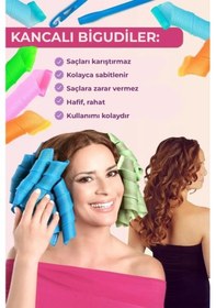 Resim Mujgan Kancalı Saç Şekillendirici 18'li Bigudi Seti 4 Adet 