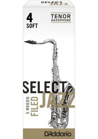Resim D'addario Rsf05tsx4s Select Jazz Unfiled Tenor Saksafon Kamışı No: 4 Soft Profesyonel/caz - 5'li Paket Unfiled Kesim, Koyu Ve Güçlü Caz Tonu 
