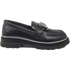 Resim Ventes Demir Aksesuarlı Kadın Loafer Ayakkabı 989515-28z Siyah 