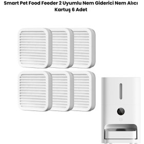 Resim Techcore Xiaomi Smart Pet Food Feeder 2 Uyumlu Nem Giderici Kartuş Nem Alıcı Kurutucu Desiccant 6 Adet 