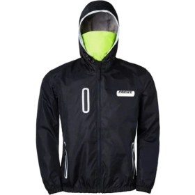 Resim Motoanl Motosiklet Korumalı Yağmurluk Yırtılmaz Poliamid Membran Kumaş Stopwater Corta Vento Yağmurluk Black 