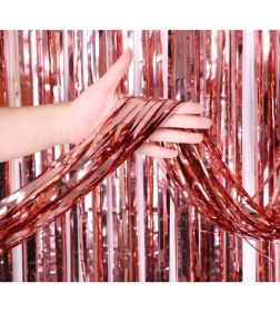 Resim Rose Gold Püsküllü Kapı Perdesi 