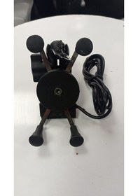 Resim Motosiklet Metal Telefon Tutucu USB Sarjlı 