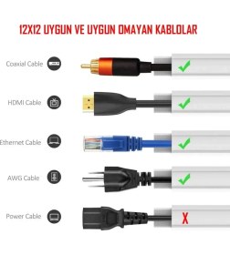 Resim Mikasso Extra Kendinden Yapışkanlı Merbau Kablo Kanalı 12X12 1 Metre 