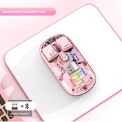 Resim XTRIKE ME Mouse Bluetooth + 2,4Ghz Wireless Rgbli Mouse Transparent Kablosuz Mouse 6400dp 