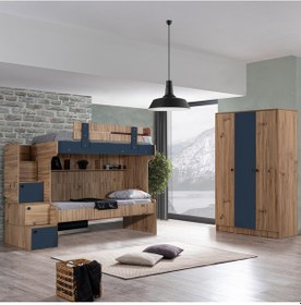 Resim Ranza, Riva Merdivenli 2'li Ranza + 3 Kapılı Dolap 