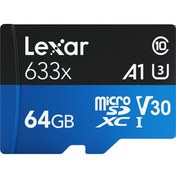 Resim Springsun Lexar 633x 64gb Tf Kart Yüksek Performanslı Micro Sd Kart Class10 U3 A1 V30 Yüksek Hızlı Tf Kart Telefon Kamera Dashcam 