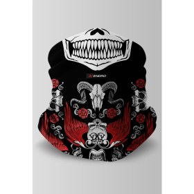 Resim Skulls N' Roses Motorcu Buff Maske Outdoor Boyunluk Unisex Bandana 