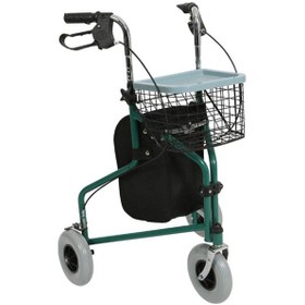 Resim Alüminyum 3 Tekerlekli Sepetli Çantalı Yürüteç Pr-888 Rollator / Yürüteç 