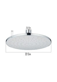 Resim T-May Banyo Lidya Yuvarlak Tepe Duş Seti Başlığı Krom Paslanmaz Krom 