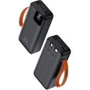 Resim Sunix 30.000 Mah 22,5w Kendinden Kablolu Taşınabilir Powerbank Siyah Pb-60 