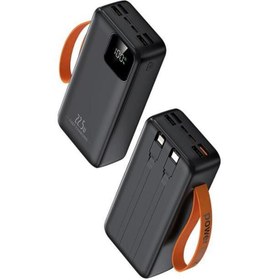 Resim Sunix 30.000 Mah 22,5w Kendinden Kablolu Taşınabilir Powerbank Siyah Pb-60 