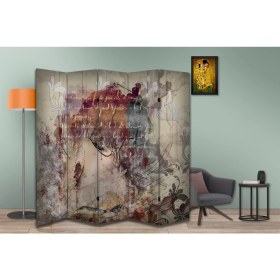 Resim Motifli Özel Tasarım Paravan Room Divider 180 x 200 cm 