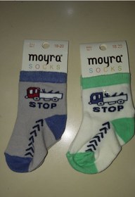 Resim Moyra Socks Moyra Erkek Bebek Çorap 2'li 