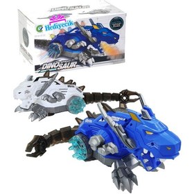 Resim Ateş Püsküren Sesli Ve Işıklı Robot Ejderha Mavi Ejderha 