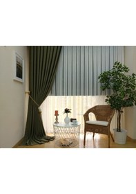 Resim Evdepo Home Keten Haki Fon Perde Tek Kanat Haki 