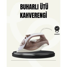 Resim Bi Seyyar Buharlı Ütü 2200W Seramik Taban 300 ml Kahverengi Dikey Ütüleme 