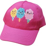Resim Kitti Kız Bebek 1-3 Yaş Yazlık Siperli Dodurma Desenli Pamuklu Şapka 48 Cm 