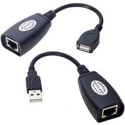 Resim Usb Extender 50 Metre Rj45 Uzatma Kablosu Pm-13083 