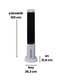 Resim Baleno EC 50 BTR Buharlı Uzaktan Kumandalı Kule Tipi Vantilatör 