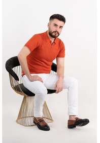 Resim Neyir Triko Slimfit Erkek Yakalı İnce Triko T-Shirt 