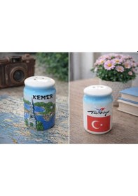 Resim 1 Adet Seramik Tuzluk Dekoratif Mutfak & Yemek Masası Aksesuarı Şık Ve Dayanıklı Tasarım Çok Renkli 