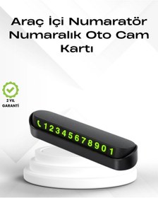 Resim Fosforlu Işıltı İle Araç İçi Telefon Numaratörü - Güvenli Parkın Anahtarı 