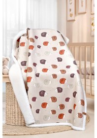 Resim Fluffy Bebek Battaniyesi 80x100 Cm Urcin Kundak Puset Çift Taraflı Koyun Tüyü Battaniye 