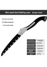 Resim Hombey Ev, Bahçe Ve Dış Mekan İçin El Tahliye Testere - Hızlı Kesim, Taşınabilir Ve Dayanıklı Büyük Boy Katlanabilir Gergedan Testere 