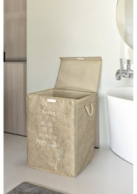 Resim Meleni Home 2 Adet Keçe Kapaklı Kirli Çamaşır Sepeti - Çok Amaçlı Saklama Kutusu Mega Hurç Diğer 
