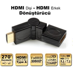 Resim TAYFUN Hdmı 270° Dönüştürücü Dirsek (Hdmı Erkek - Hdmı Dişi) 