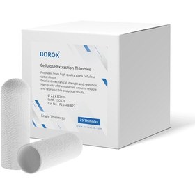 Resim Borox Soxhlet Ekstraksiyon Kartuşu - Selüloz - 22x80mm 