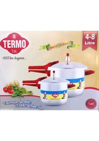 Resim Termo 4 - 8 Litre 2li Düdüklü Tencere Alüminyum Pres Baskı %100 