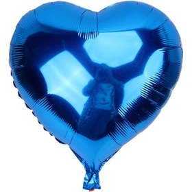 Resim Nessiworld Kalp Balon Folyo Mavi 45 cm 18 inç 