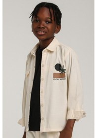 Resim Xo Kids Erkek Çocuk Gömlek 4-8 Yaş 2555 Ekru 