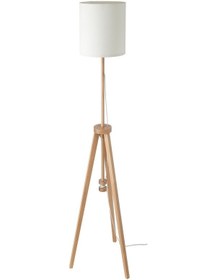 Resim Ikea Dişbudak Ahşap Dişbudak Beyaz Şık Yer Lambası Lambader Beyaz 