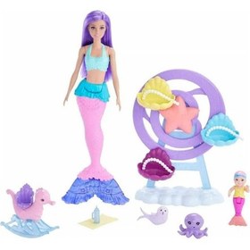 Resim Barbie Dreamtopia Deniz Kızı Bebek ve Çocuk Oyun Alanı HLC30 